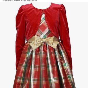 NWT Bonnie Jean Christmas dress sz 14